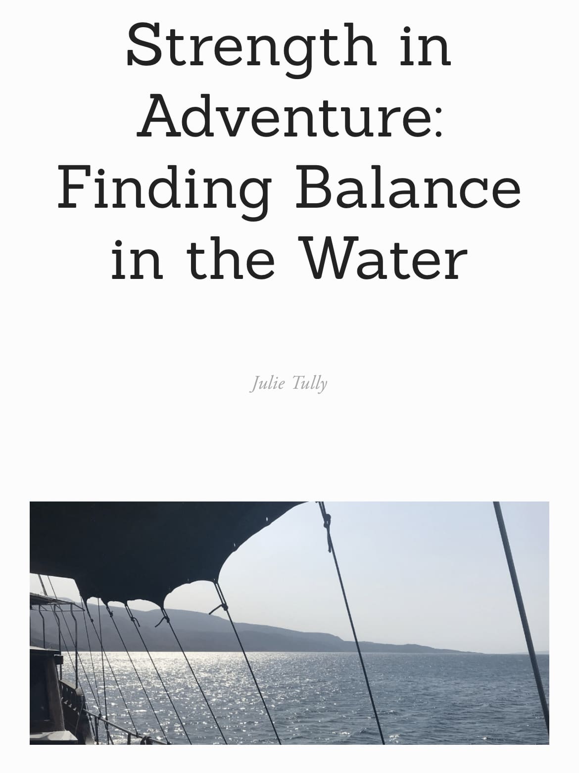 Julie Tully InDependent Magazine Article Finding Balance