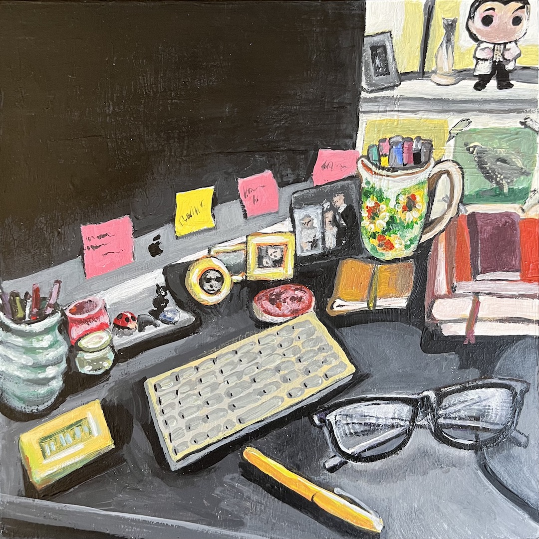 painting of Julie's desk